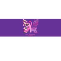 Breast Cancer Awareness Floral Ribbon Butterfly Bumper Sticker