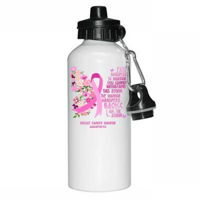 Breast Cancer Awareness Floral Ribbon Butterfly Aluminum Water Bottle