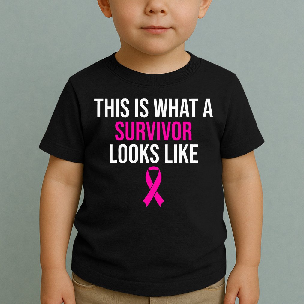 Breast Cancer Awareness Survivor Pink Ribbon Toddler T-Shirt