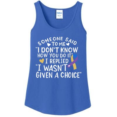 Bladder Cancer Awareness Blue Yellow Purple Ribbon Chemo Meaningful Gift Ladies Essential Tank