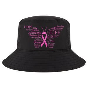 Breast Cancer Awareness Butterfly Ribbon Quotes Cool Comfort Performance Bucket Hat