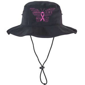 Breast Cancer Awareness Butterfly Ribbon Quotes Legacy Cool Fit Booney Bucket Hat