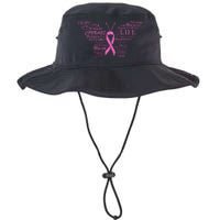 Breast Cancer Awareness Butterfly Ribbon Quotes Legacy Cool Fit Booney Bucket Hat