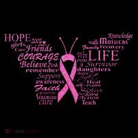 Breast Cancer Awareness Butterfly Ribbon Quotes Kids T-Shirt