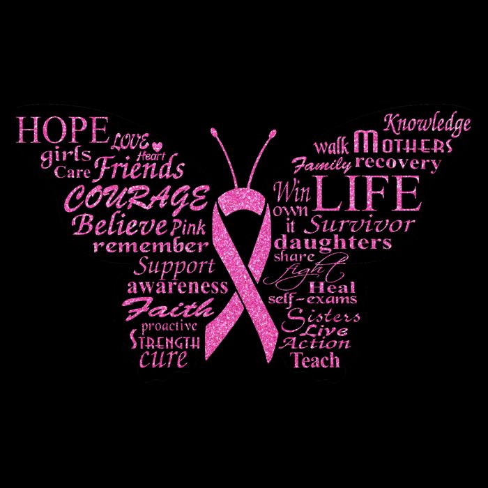 Breast Cancer Awareness Butterfly Ribbon Quotes Kids T-Shirt