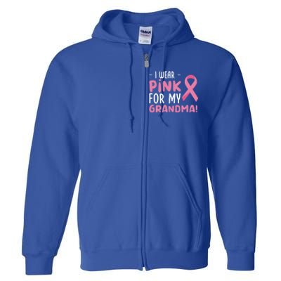 Breast Cancer Awarness Grandmother Breast Cancer Survivor Gift Full Zip Hoodie