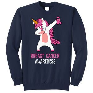 Breast Cancer Awareness Unicorn Ribbon Tall Sweatshirt