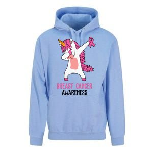 Breast Cancer Awareness Unicorn Ribbon Unisex Surf Hoodie