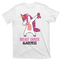 Breast Cancer Awareness Unicorn Ribbon T-Shirt