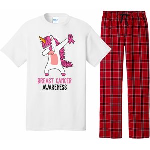 Breast Cancer Awareness Unicorn Ribbon Pajama Set