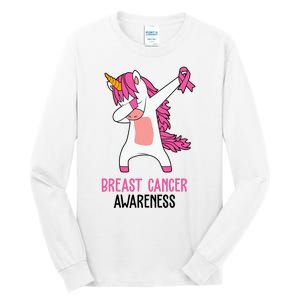 Breast Cancer Awareness Unicorn Ribbon Tall Long Sleeve T-Shirt