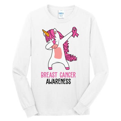 Breast Cancer Awareness Unicorn Ribbon Tall Long Sleeve T-Shirt