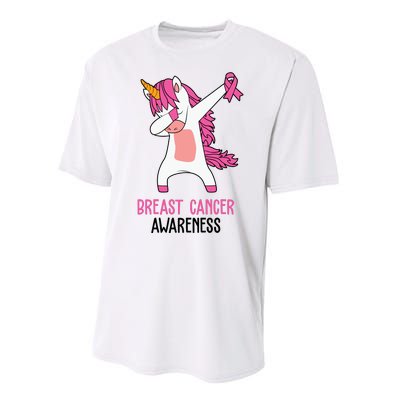 Breast Cancer Awareness Unicorn Ribbon Performance Sprint T-Shirt