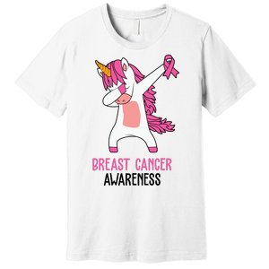 Breast Cancer Awareness Unicorn Ribbon Premium T-Shirt