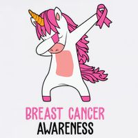 Breast Cancer Awareness Unicorn Ribbon Baby Bodysuit