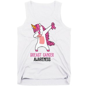 Breast Cancer Awareness Unicorn Ribbon Tank Top