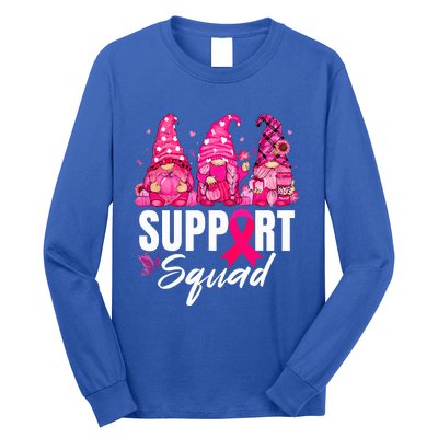 Breast Cancer Awareness Gnomes Support Squad Long Sleeve Shirt