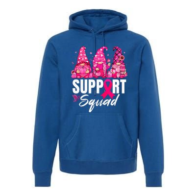 Breast Cancer Awareness Gnomes Support Squad Premium Hoodie