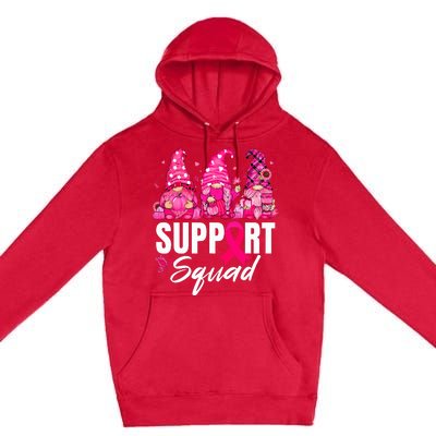 Breast Cancer Awareness Gnomes Support Squad Premium Pullover Hoodie