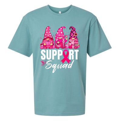 Breast Cancer Awareness Gnomes Support Squad Sueded Cloud Jersey T-Shirt