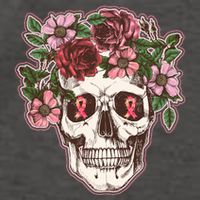 Breast Cancer Awareness Floral Flower Skull Vector Backpack