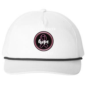 Breast Cancer Awareness Hope Ribbon Snapback Five-Panel Rope Hat