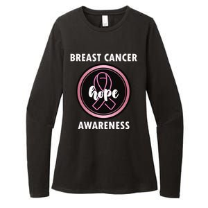 Breast Cancer Awareness Hope Ribbon Womens CVC Long Sleeve Shirt