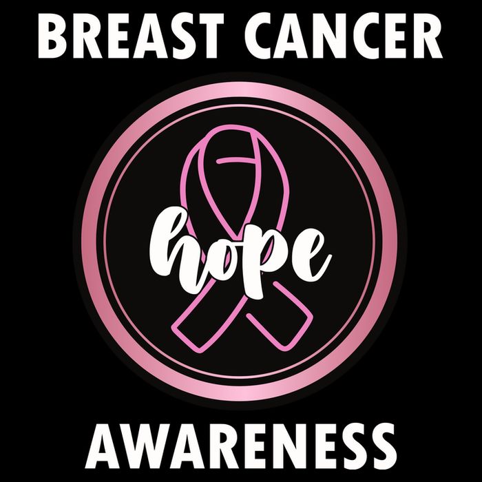 Breast Cancer Awareness Hope Ribbon Flat Bill Trucker Hat