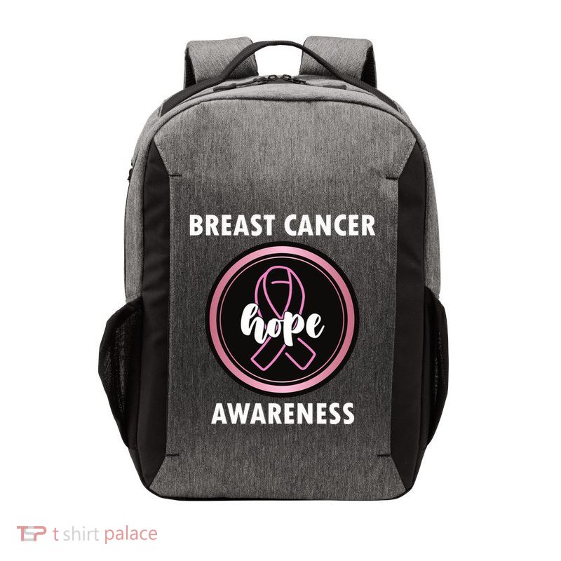 Breast Cancer Awareness Hope Ribbon Vector Backpack