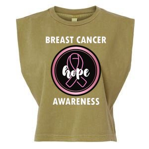 Breast Cancer Awareness Hope Ribbon Garment-Dyed Women's Muscle Tee