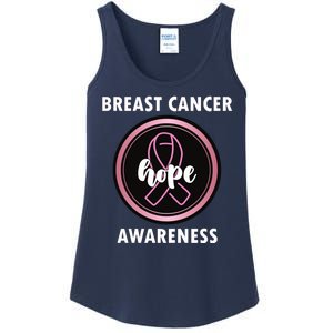 Breast Cancer Awareness Hope Ribbon Ladies Essential Tank