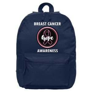 Breast Cancer Awareness Hope Ribbon 16 in Basic Backpack