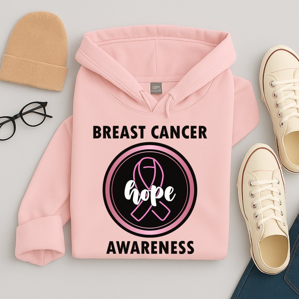 Breast Cancer Awareness Hope Ribbon Hoodie