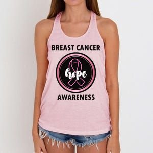 Breast Cancer Awareness Hope Ribbon Women's Knotted Racerback Tank