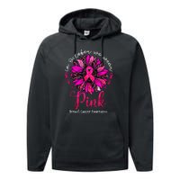 Breast Cancer Awareness Sunflower In October We Wear Pin.K Ribbon Gift Performance Fleece Hoodie