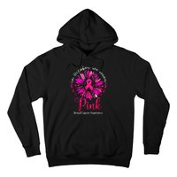 Breast Cancer Awareness Sunflower In October We Wear Pin.K Ribbon Gift Hoodie