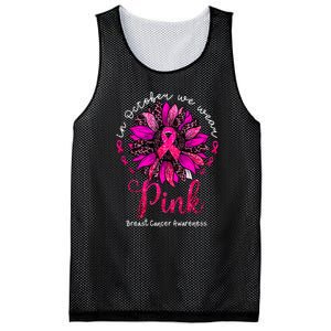 Breast Cancer Awareness Sunflower In October We Wear Pin.K Ribbon Gift Mesh Reversible Basketball Jersey Tank