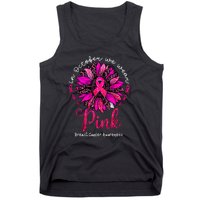 Breast Cancer Awareness Sunflower In October We Wear Pin.K Ribbon Gift Tank Top