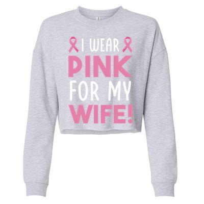 Breast Cancer Awarness Wife Breast Cancer Survivor Gift Cropped Pullover Crew