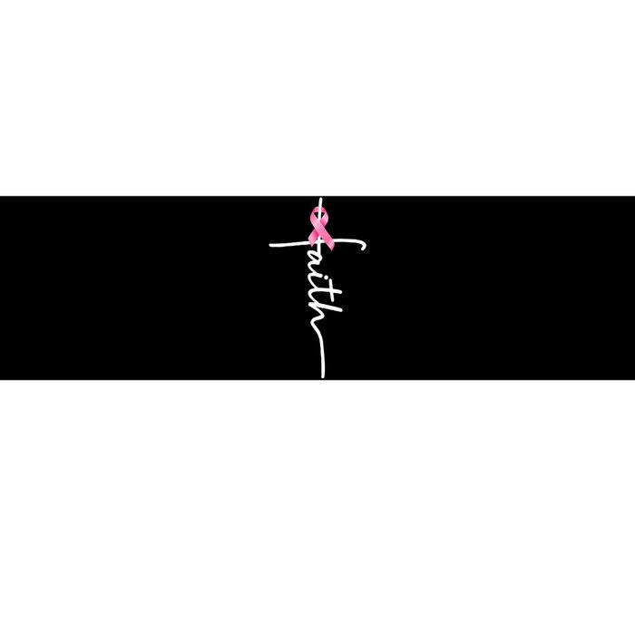 Breast Cancer Awareness Faith Cross Pink Ribbon Bumper Sticker