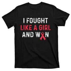 Breast Cancer Awareness I Fought Like A Girl And Won T-Shirt