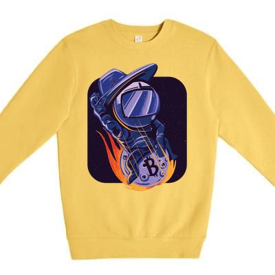 Bitcoin Cowboy Astronaut Premium Crewneck Sweatshirt