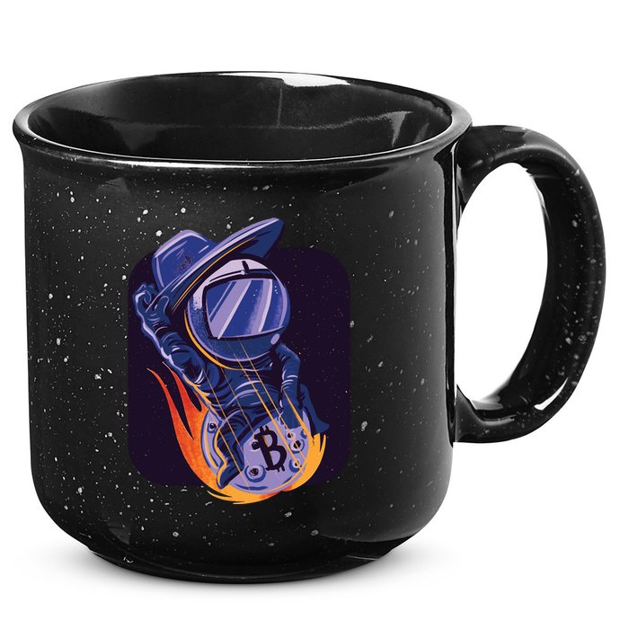 Bitcoin Cowboy Astronaut 15oz Campfire Ceramic Mug