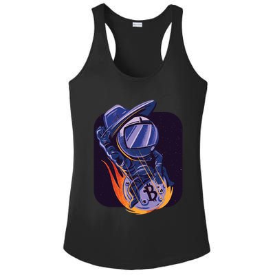 Bitcoin Cowboy Astronaut Ladies PosiCharge Competitor Racerback Tank
