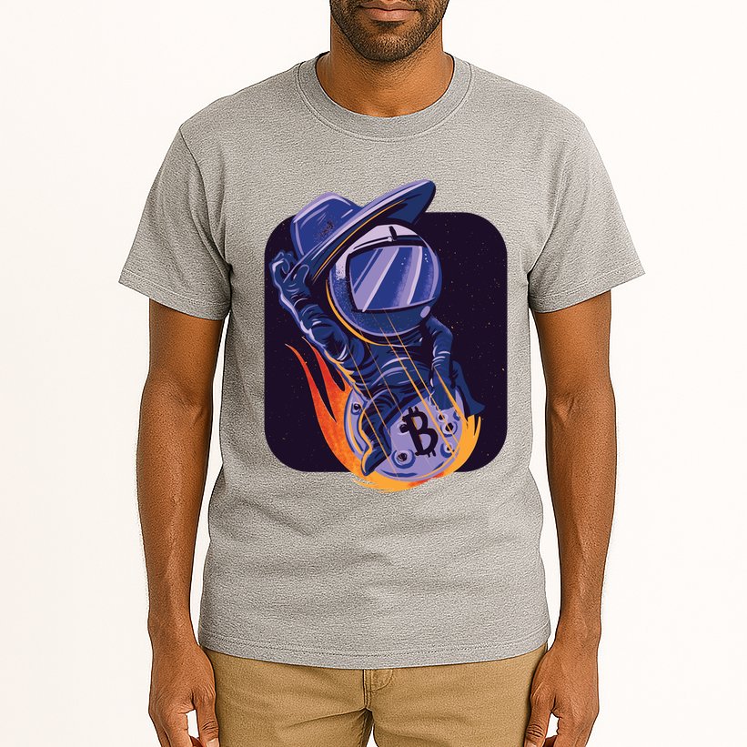 Bitcoin Cowboy Astronaut Tall T-Shirt