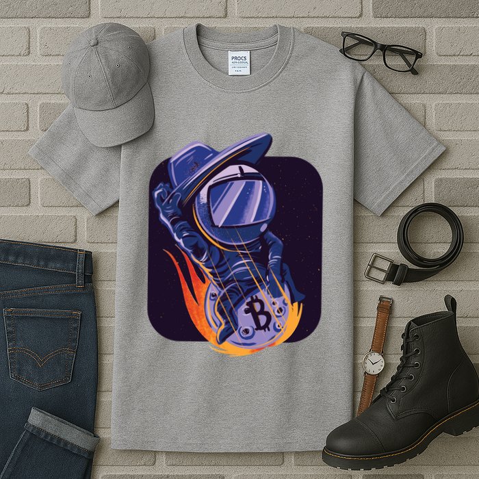 Bitcoin Cowboy Astronaut Tall T-Shirt