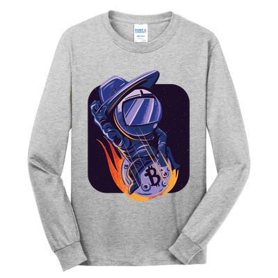 Bitcoin Cowboy Astronaut Tall Long Sleeve T-Shirt