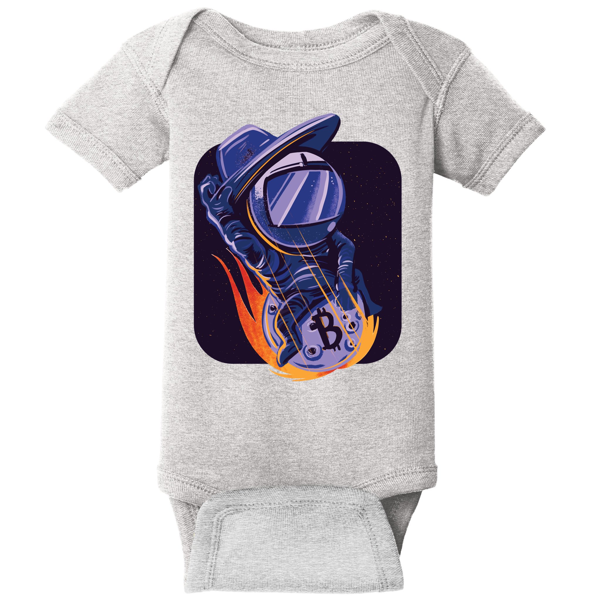Bitcoin Cowboy Astronaut Baby Bodysuit