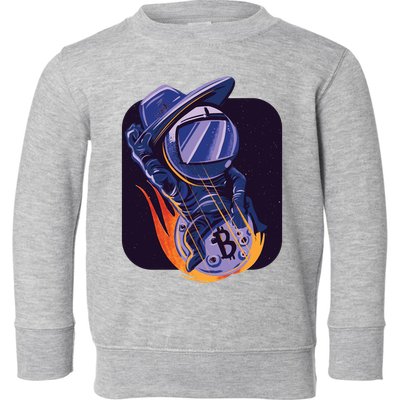 Bitcoin Cowboy Astronaut Toddler Sweatshirt