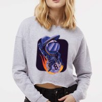 Bitcoin Cowboy Astronaut Cropped Pullover Crew